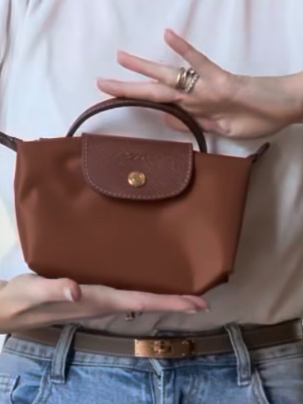 NWT Longchamp mini cognac - Picture 2 of 3